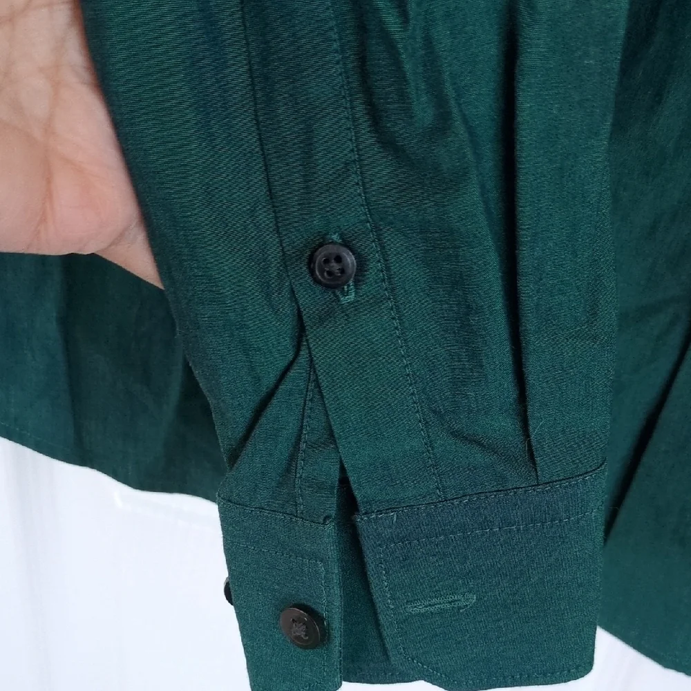 Express 1MX Fitted Shirt in Teal - Picture 3 of 5